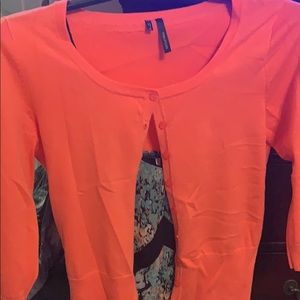 Medium cardigan and small silk like tank